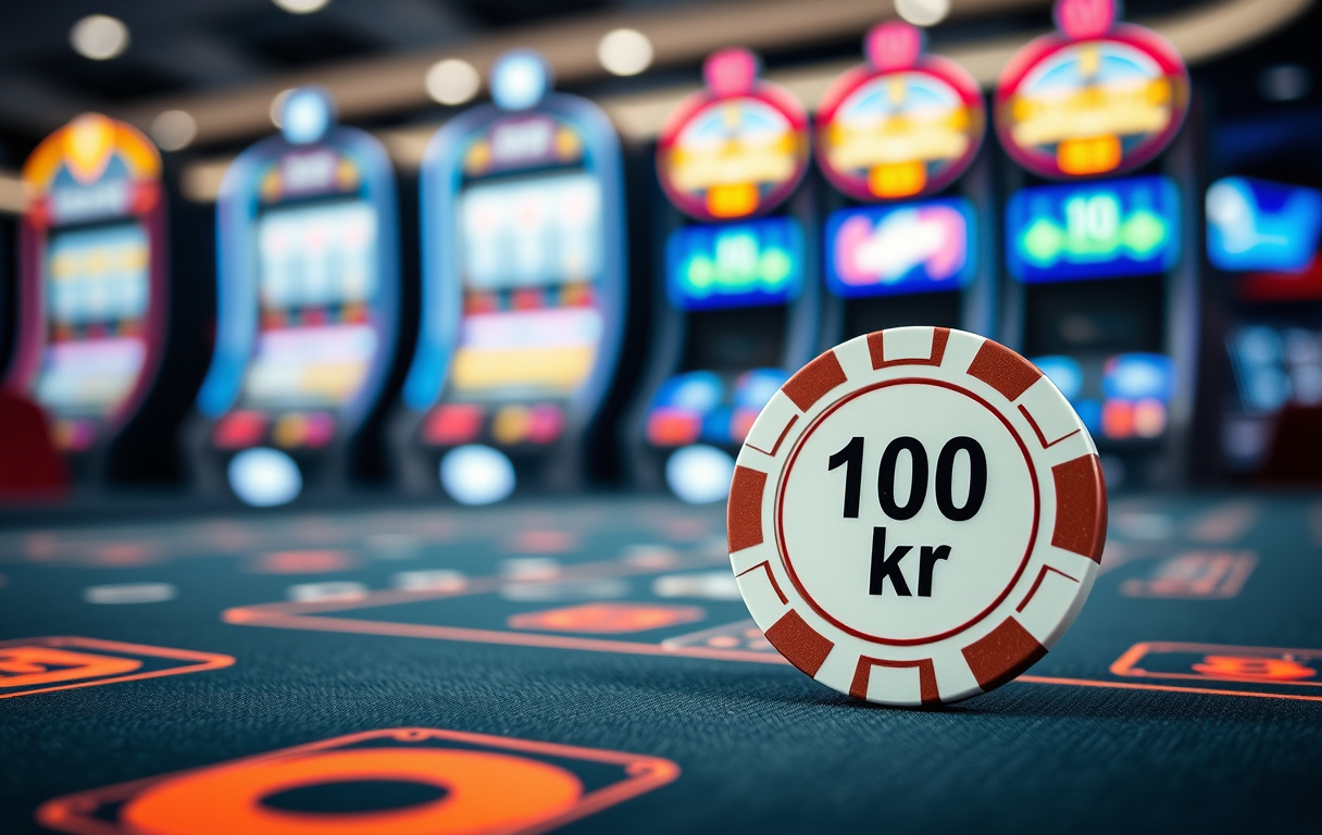 100 kr chip på casino bord